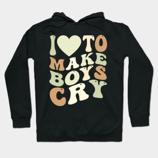 I Heart To Make Boys Cry Funny Red Heart Love Girls Hoodie